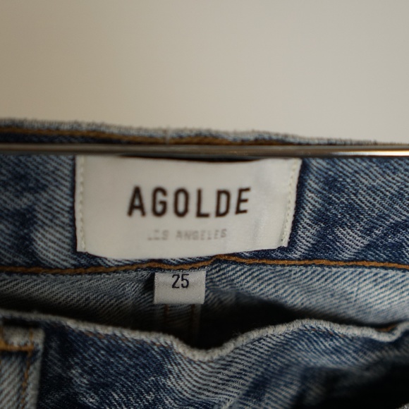 AGOLDE Criss Cross Denim Shorts - Picture 5 of 6
